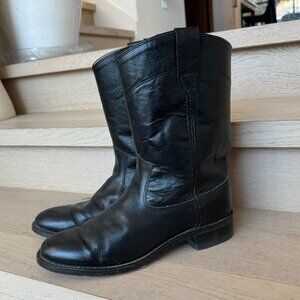 Old West Ropers Black Men Sz 6 women 7 7.5